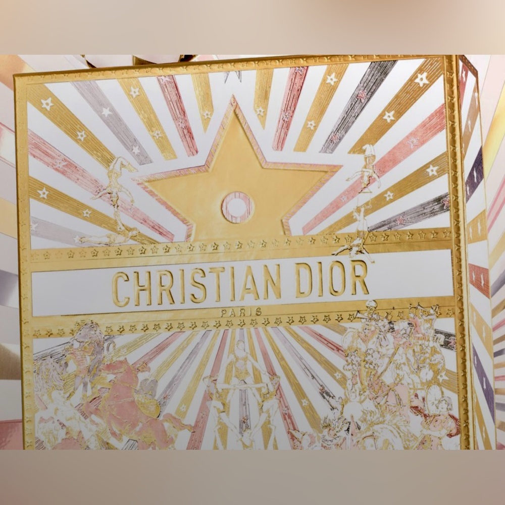 New Christian Dior Gold and White Striped Box holiday 2025